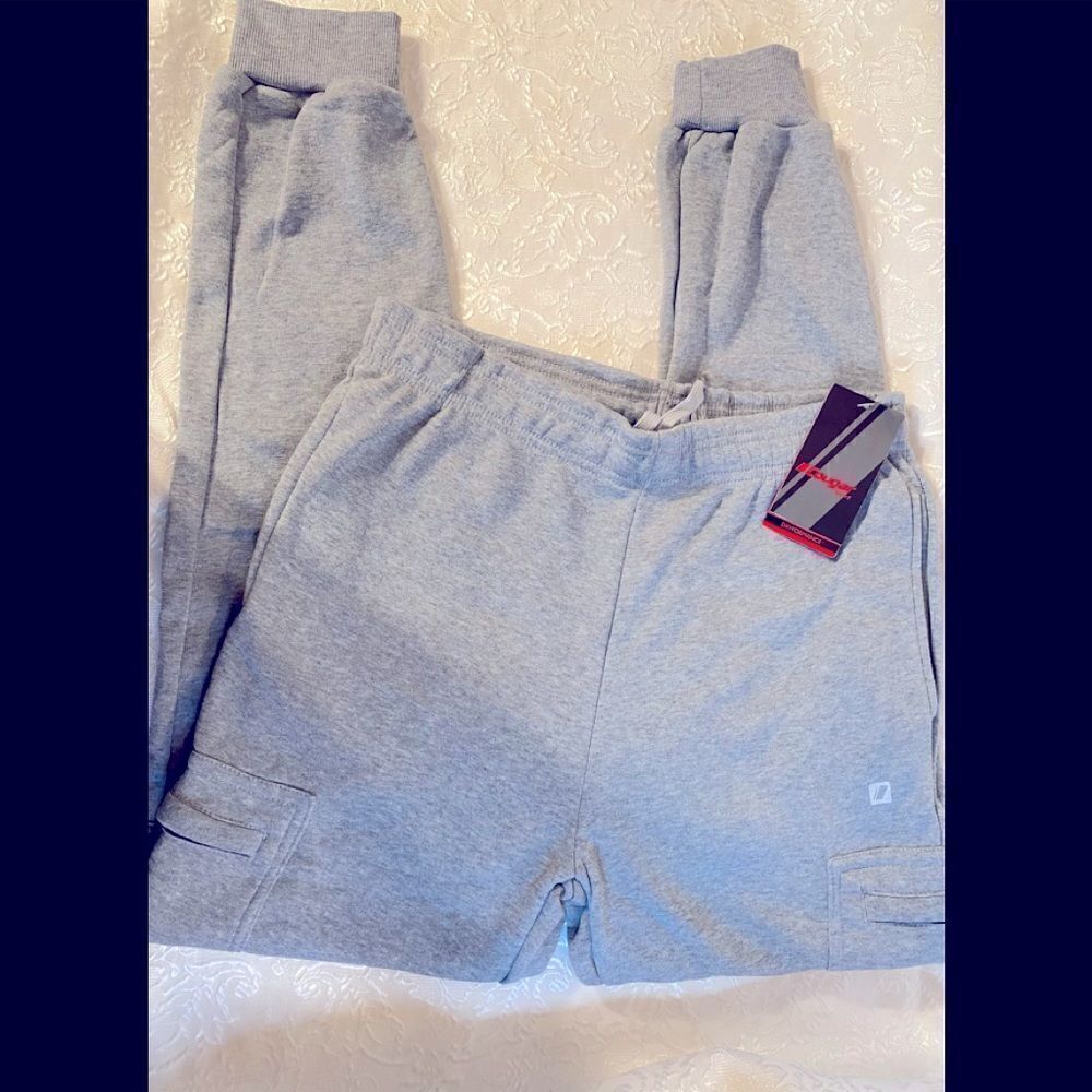 🛍Men’s Cougar Sport joggers XL 1 Pipe /1 Stripe Design Color Heathergrey